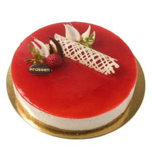 Vadelmainen valkosuklaakakku 12 hlö